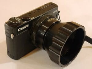 SCOPE)CAM POINT AND SHOOT "GOLD KIT" Canon G9X WITH COMPRESSION ADAPTER